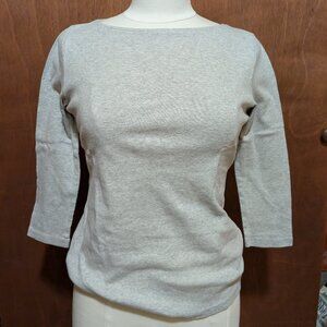 Talbots gray tshirt 3/4 sleeve